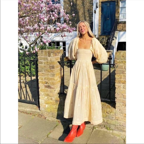 NEW Free People Dahlia Embroidered Maxi Dress - Picture 13 of 15